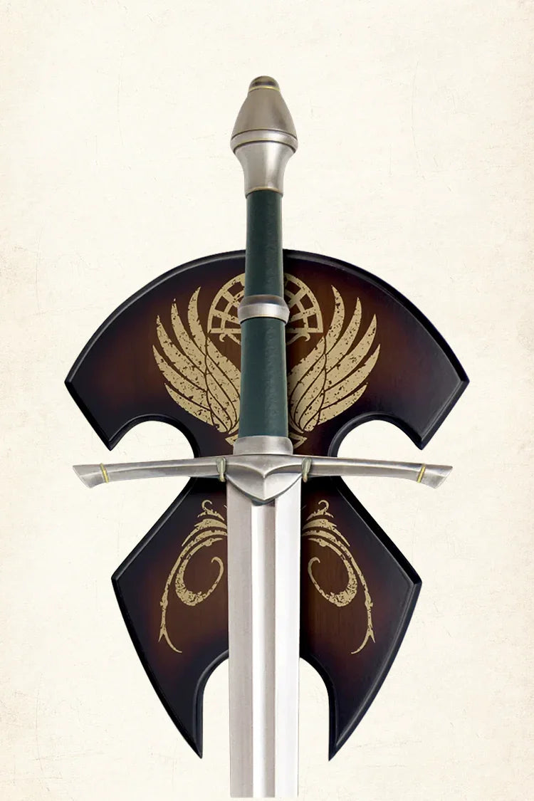 Close-Up of Aragorn Sword Handle and Blade – LOTR Weapon
