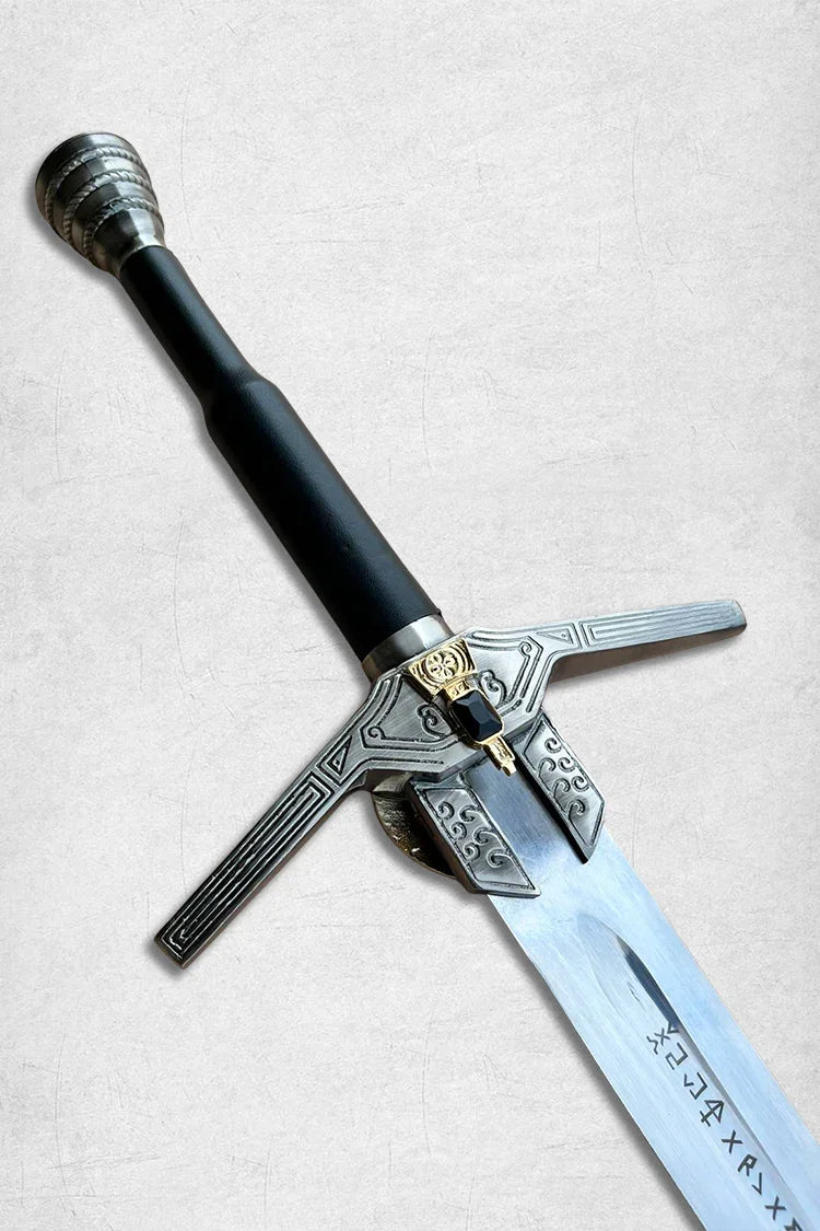 Authentic Witcher Sword replica, battle ready silver and steel swords for collectors and fans