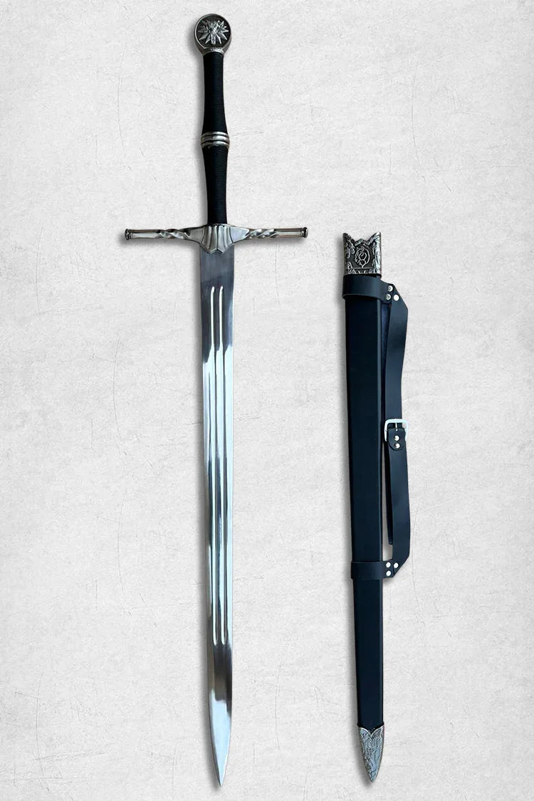 Hand forged Witcher Sword replica, high carbon steel fantasy sword for collectors and display