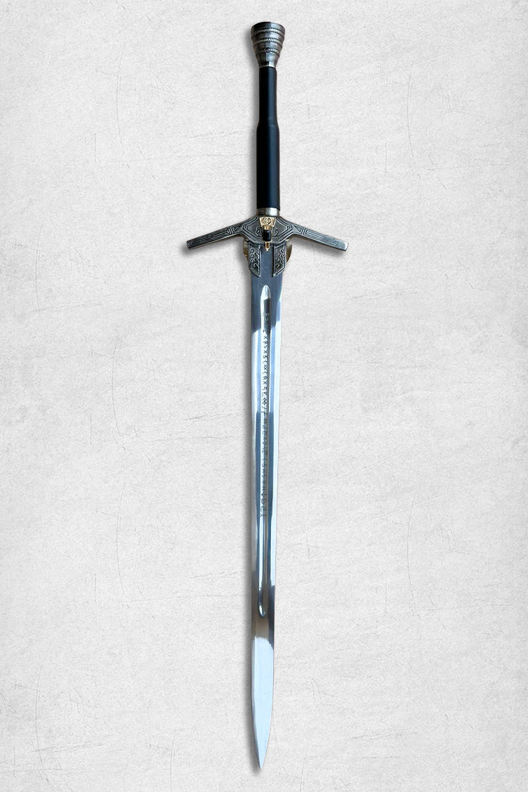 Witcher Silver Sword replica, monster slayer collectible sword for gamers and fans